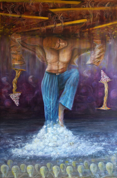 ""Pensée Excessive"" başlıklı Tablo Merab Buliskiria tarafından, Orijinal sanat, Petrol Ahşap Sedye çerçevesi üzerine monte…