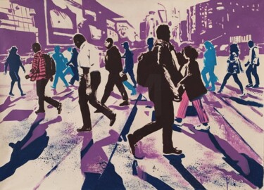 "Carrefour" başlıklı Tablo Alexandra Efimova tarafından, Orijinal sanat, Akrilik