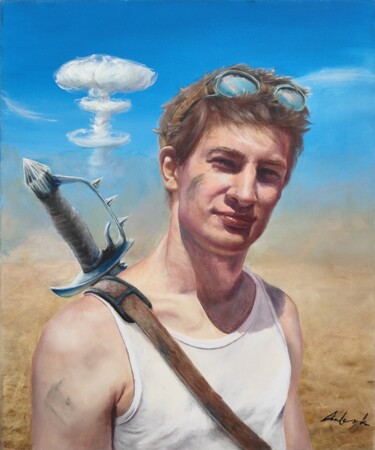 Ζωγραφική με τίτλο "Darius" από Weronika Ambrożkiewicz-Mosler, Αυθεντικά έργα τέχνης, Λάδι Τοποθετήθηκε στο Ξύλινο φορείο σκ…