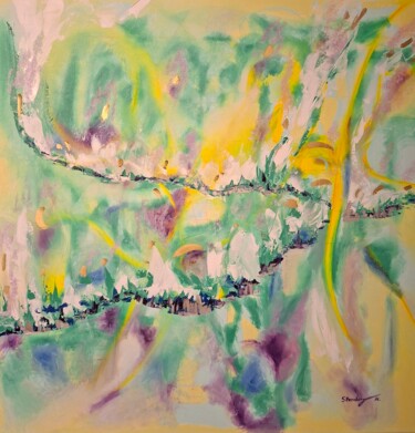 Malerei mit dem Titel "Beglückt" von Karin Sternberg, Original-Kunstwerk, Öl