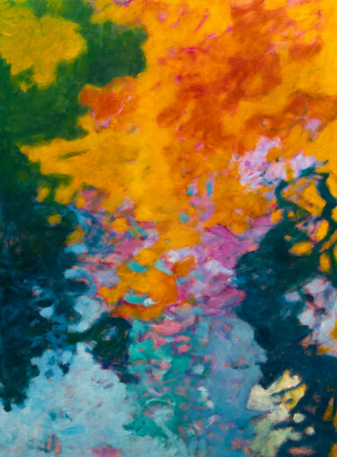 Peinture intitulée "eau jaune" par Bietry, Œuvre d'art originale, Huile