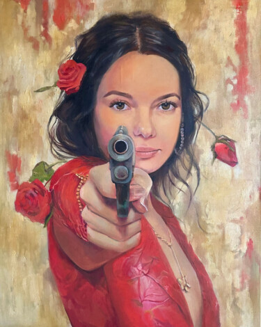 "Портрет в образе по…" başlıklı Tablo Евгения Дувакина tarafından, Orijinal sanat, Petrol