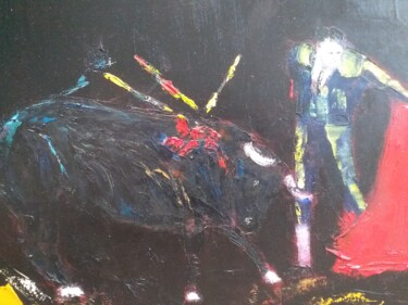 "Moi.même face à l.a…" başlıklı Tablo Jose Serrano tarafından, Orijinal sanat, Petrol Ahşap Sedye çerçevesi üzerine monte ed…