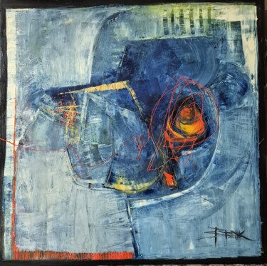 "SIMPLICITY VI" başlıklı Tablo Sonja Brzak tarafından, Orijinal sanat, Petrol Ahşap Sedye çerçevesi üzerine monte edilmiş