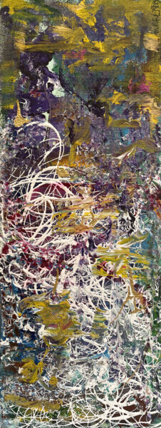 Painting titled "AB#345 Tramonto sco…" by Mattia Paoli, Original Artwork, Acrylic Mounted on Wood Stretcher frame