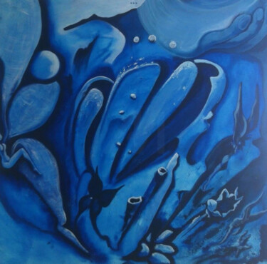 Peinture intitulée "Symphonie marine /…" par Clo, Œuvre d'art originale, Acrylique Monté sur Châssis en bois