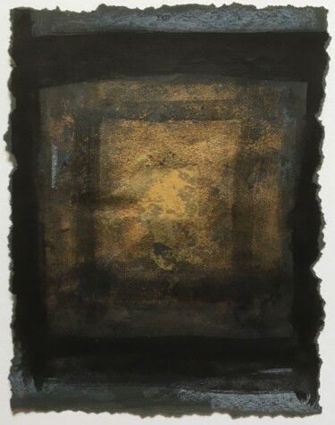 Malarstwo zatytułowany „Black and Gold 2” autorstwa Elaine Wilday, Oryginalna praca, Kolaże