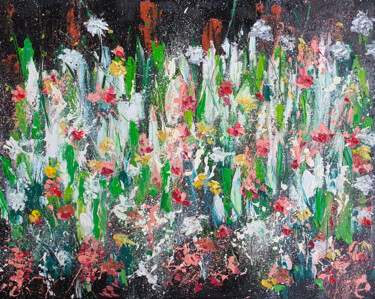 Malarstwo zatytułowany „Flowers Wildflowers…” autorstwa Marina Fisher, Oryginalna praca, Olej