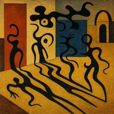 "SHADOWS-DANCE 003" başlıklı Dijital Sanat Karavix tarafından, Orijinal sanat, AI tarafından oluşturulan görüntü