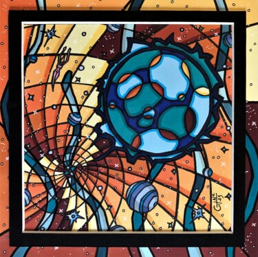 Σχέδιο με τίτλο "373 - ménage à 3 (…" από Vincent Gibert, Αυθεντικά έργα τέχνης, Μαρκαδόρος