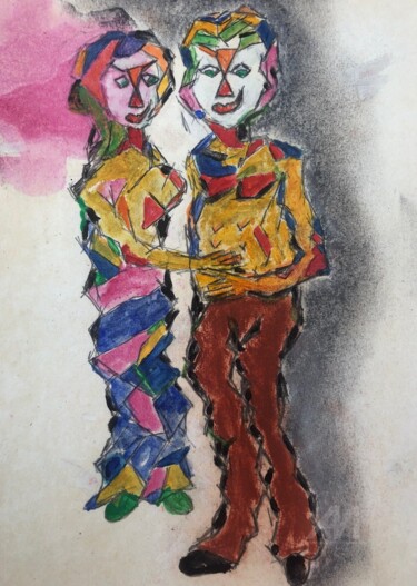 Ζωγραφική με τίτλο "ART SINGULIER 4" από Étienne Dupé, Αυθεντικά έργα τέχνης, Γκουάς