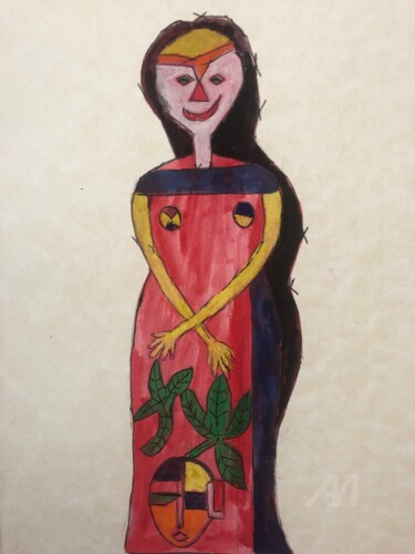 Ζωγραφική με τίτλο "ART SINGULIER 6" από Étienne Dupé, Αυθεντικά έργα τέχνης, Γκουάς