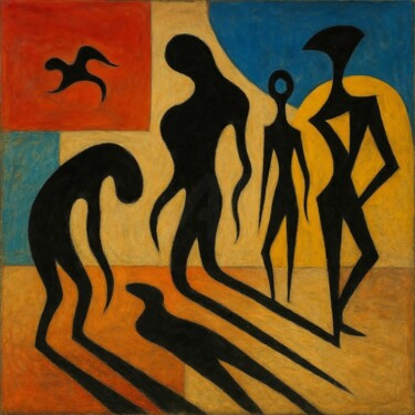 Digital Arts titled "SHADOWS-DANCE 023" by Karavix, Original Artwork, AI generated image