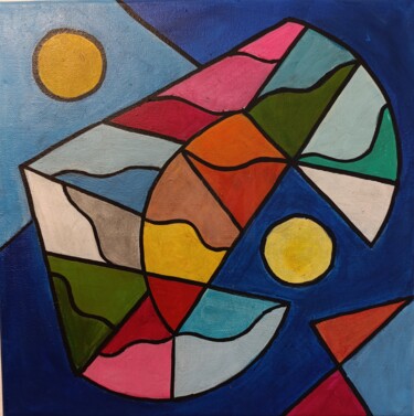 "Vie lumineuse, abst…" başlıklı Tablo Y.Oranzh tarafından, Orijinal sanat, Akrilik Ahşap Sedye çerçevesi üzerine monte edilm…