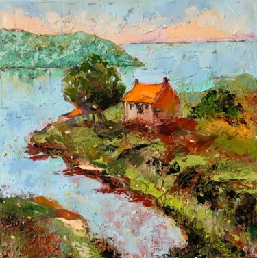 Peinture intitulée "Secret Place - land…" par Alexandra Jagoda, Œuvre d'art originale, Huile Monté sur Châssis en bois