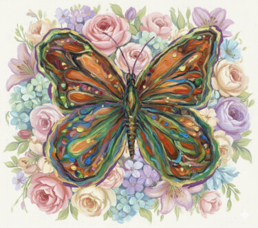 "Butterfly IV" başlıklı Tablo Roy Hastick tarafından, Orijinal sanat, Pastel