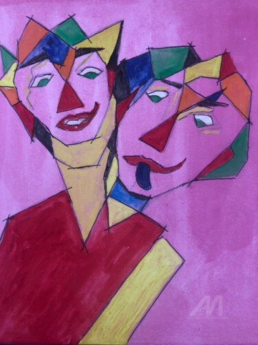 Ζωγραφική με τίτλο "ART SINGULIER 11" από Étienne Dupé, Αυθεντικά έργα τέχνης, Γκουάς