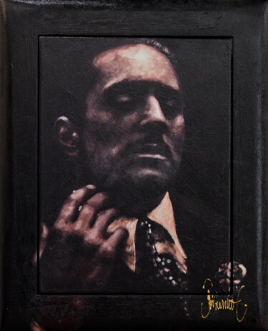 Schilderij getiteld "Mini Young Vito" door Peter Donkersloot, Origineel Kunstwerk, Acryl