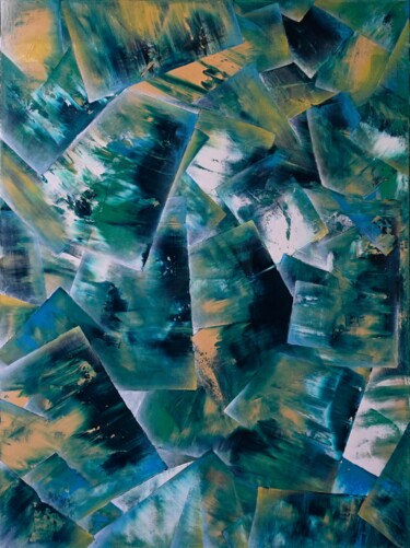 Painting titled "Dialogo sulla ricer…" by Giuseppe Pastore, Original Artwork, Oil Mounted on Wood Stretcher frame