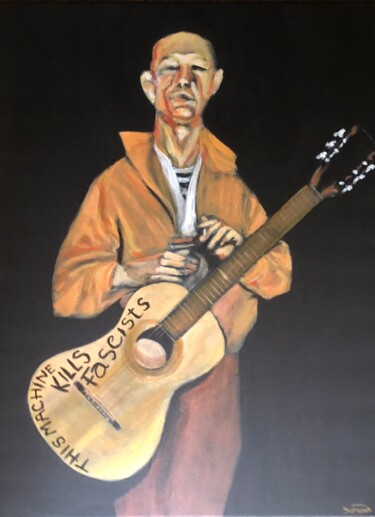 Painting titled "how to beat fascism" by Simon Taylor, Original Artwork, Acrylic