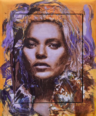 Schilderij getiteld "Kate Moss" door Peter Donkersloot, Origineel Kunstwerk, Acryl