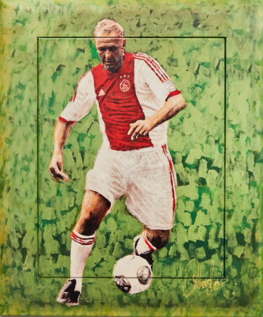 Schilderij getiteld "Johan Cruijff Ajax" door Peter Donkersloot, Origineel Kunstwerk, Acryl