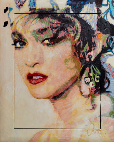 Schilderij getiteld "Madonna Young" door Peter Donkersloot, Origineel Kunstwerk, Acryl