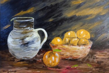 Peinture intitulée "La carafe d'eau" par Roberto Urbano, Œuvre d'art originale, Huile Monté sur Châssis en bois