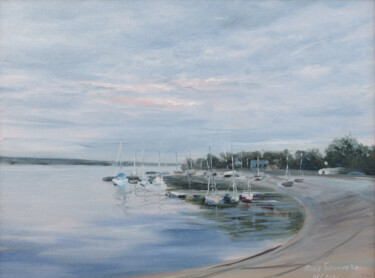 ""Яхт-клуб" масло, х…" başlıklı Tablo Юлия Горчакова tarafından, Orijinal sanat, Petrol Ahşap Sedye çerçevesi üzerine monte…