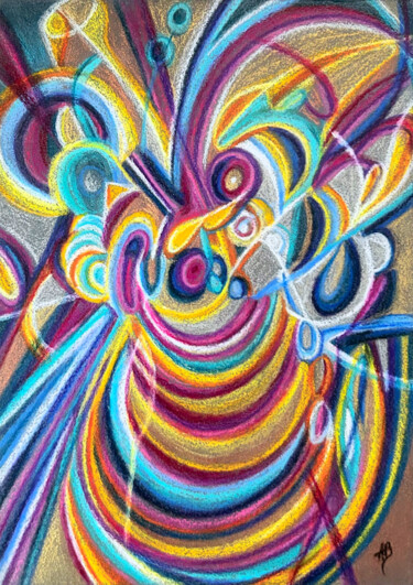 Painting titled "Pelote #43" by Anne Brigaud, Original Artwork, Pencil