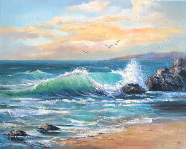 "Seascape. Fresh Bre…" başlıklı Tablo Olga Lomax tarafından, Orijinal sanat, Petrol