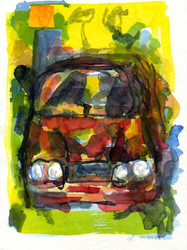 "Auto/Selbster (1504…" başlıklı Tablo Detlef Lemme (Farbenkugel) tarafından, Orijinal sanat, Suluboya