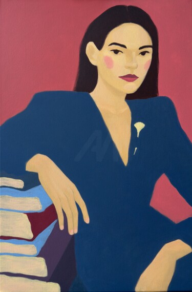 "Confident Woman wit…" başlıklı Tablo Kseniia Verushkina tarafından, Orijinal sanat, Akrilik Ahşap Sedye çerçevesi üzerine m…