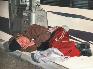 Painting titled "Shadows" by James Earley, Original Artwork, Oil Mounted on Wood Stretcher frame