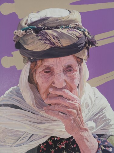 Painting titled "Syrian Shadows" by James Earley, Original Artwork, Oil Mounted on Wood Stretcher frame