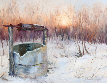 "Этюд с колодцем" başlıklı Tablo Юлия Горчакова tarafından, Orijinal sanat, Petrol Ahşap Sedye çerçevesi üzerine monte edilm…