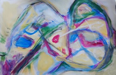 Painting titled "Bodiworks" by Glen Joyce, Original Artwork, Acrylic Mounted on Cardboard