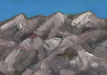 Картина под названием "Primordial landscap…" - Nicola Capone, Подлинное произведение искусства, Акрил Установлен на Деревянн…