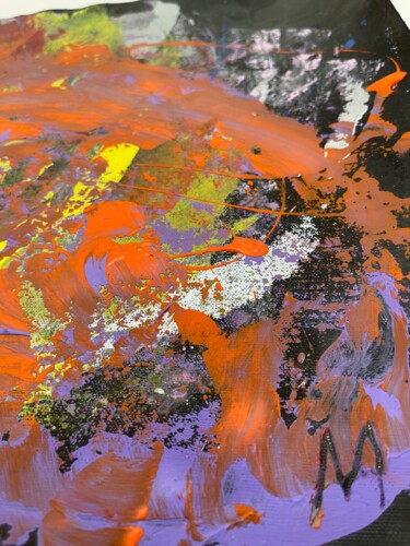 Malerei mit dem Titel "Rainbow Storm" von Anastasia Melnytska, Original-Kunstwerk, Acryl