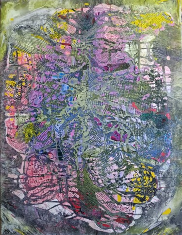 Malerei mit dem Titel "Tout est là, Bourso…" von Géqi, Original-Kunstwerk, Acryl Auf Keilrahmen aus Holz montiert