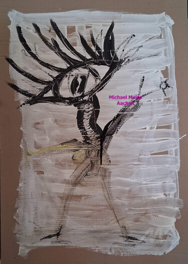 Painting titled "Ich sehe dich (Name…" by Michael Meles, Original Artwork, Acrylic