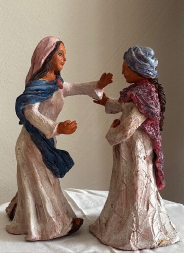 Sculpture titled "Begegnung    /    T…" by Marlena Weindel, Original Artwork, Clay