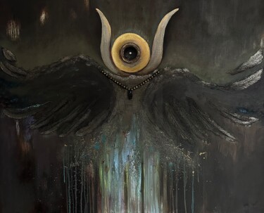 Peinture intitulée "Before the feather…" par Valentina Reina, Œuvre d'art originale, Huile