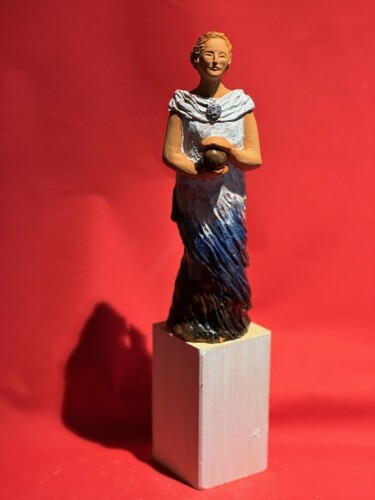 "Frau mit Kugel   /…" başlıklı Heykel Marlena Weindel tarafından, Orijinal sanat, Kil