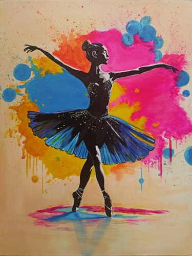 Peinture intitulée "Rhapsody in Ballet#1" par Антонина Мудрова, Œuvre d'art originale, Acrylique