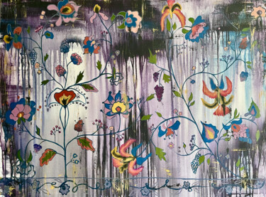 Painting titled "Reach of the Light…" by Tetiana Tytarenko, Original Artwork, Acrylic Mounted on Wood Stretcher frame