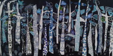 Malerei mit dem Titel "Elles, filles de Aï…" von Anne Collonge, Original-Kunstwerk, Acryl Auf Keilrahmen aus Holz montiert