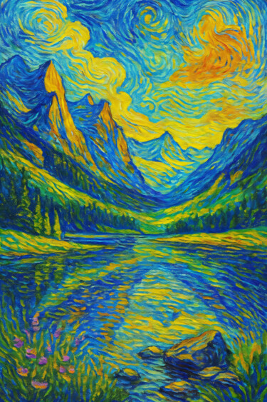 "Landscape in the st…" başlıklı Dijital Sanat Julia Kadochnikova (Julia_kado) tarafından, Orijinal sanat, AI tarafından oluş…