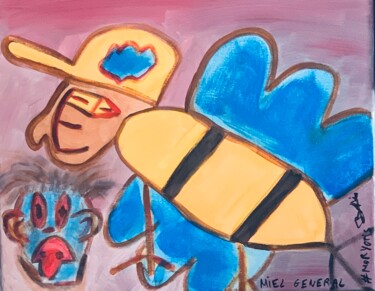 Painting titled "Miel general" by Moryotis, Original Artwork, Acrylic