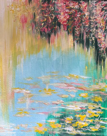 Painting titled "Blooming garden of…" by Aurelia, Original Artwork, Acrylic